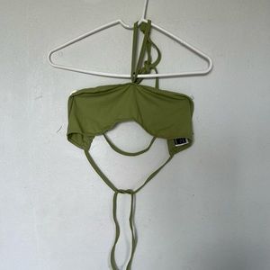 Shein crop top tie neck